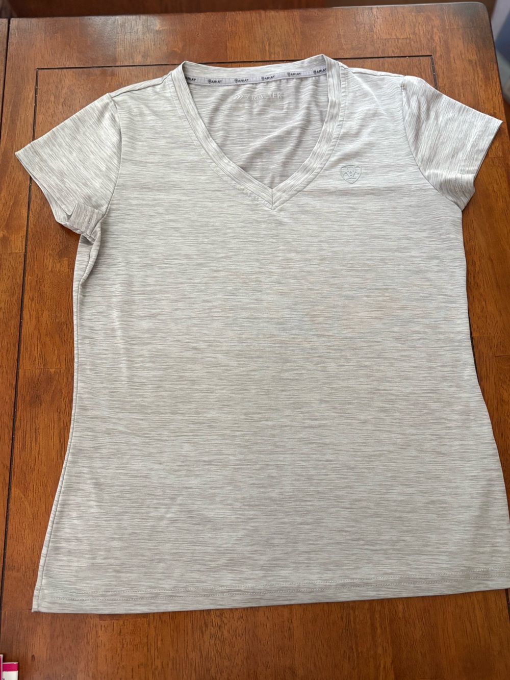 Ariat Light Gray Heather V-Neck Short Sleeve Tee